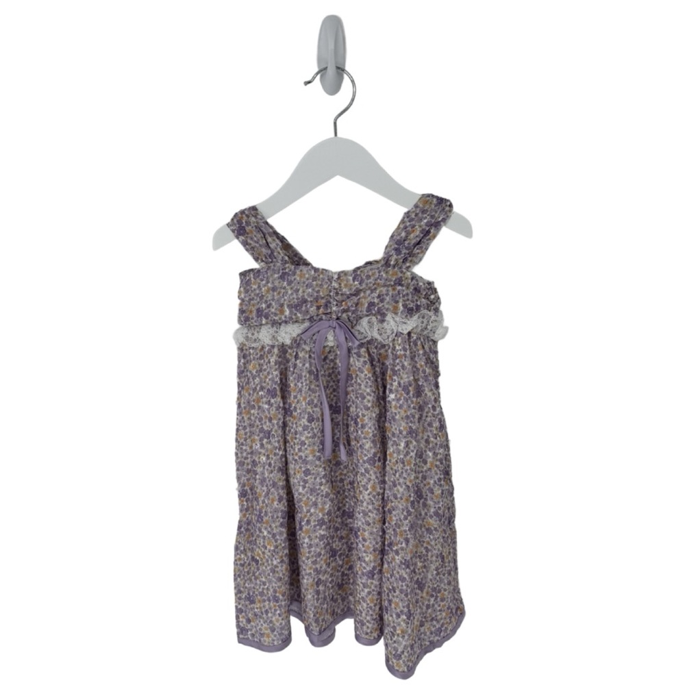 For Love & Lemons Daisy Ruffle Floral Lavender Dress $80